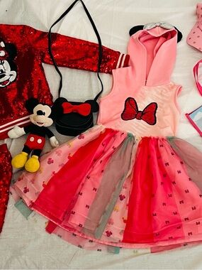 Disney Dress Up x 2 Minnie Mouse dress and Bonus coordinates imagination play